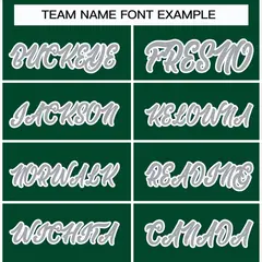 Green Gray-White Classic Hockey Jersey 3