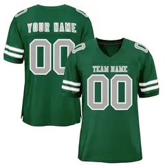 Green Gray-White Classic Style Authentic Football Jersey