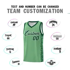 Green Green Indians Pattern Basketball Uniform Jersey 4