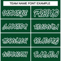 Green Green-White Classic Varsity Full-Snap Letterman Jacket 3