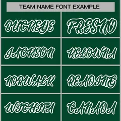 Green Green-White Classic Varsity Full-Snap Letterman Jacket 5