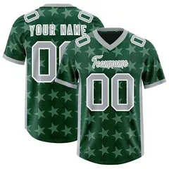 Green Grey All Star Graffiti Pattern Football Jersey 1