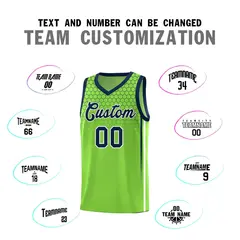 Green Honeycomb Pattern Basketball Uniform Jersey 4