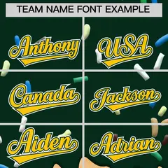 Green Ice Cream Cone Graffiti Full-Snap Varsity Letterman Jacket 3