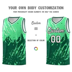 Green Kelly Green Beast Pattern Sports Basketball Jersey 3