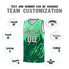Green Kelly Green Beast Pattern Sports Basketball Jersey 4