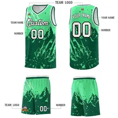 Green Kelly Green Beast Pattern Sports Basketball Jersey 5