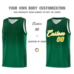 Green Kelly Green Gradient Basketball Jersey Sports Uniform 3