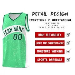 Green Kelly Green Irregular Dot Graffiti Basketball Jersey 2