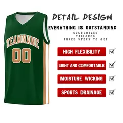 Green Khaki Classic Fashion Sportwear Basketball Jersey 4
