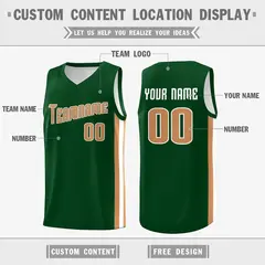 Green Khaki Classic Tank Top Basketball Jersey 2