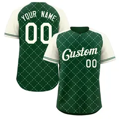 Green Khaki-Green Rhombus Authentic Baseball Jersey