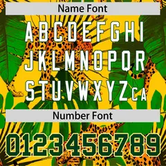 Green Leopard Graffiti Pattern Authentic Baseball Jersey 4
