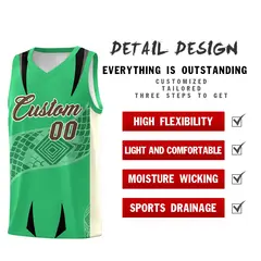 Green Light Khaki Snake Scale Venomous Fang Graffiti Basketball Jersey 2