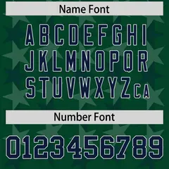 Green Navy All Star Graffiti Pattern Football Jersey 4