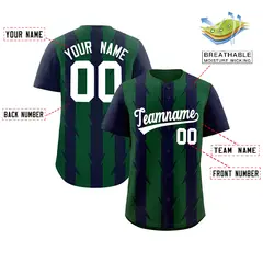 Green Navy Blade Pattern Raglan Baseball Jersey 2