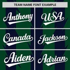 Green Navy Blade Pattern Raglan Baseball Jersey 3