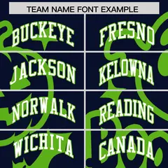 Green Navy Olive Halloween Bats Pumpkins Ghost Letterman Jacket 3