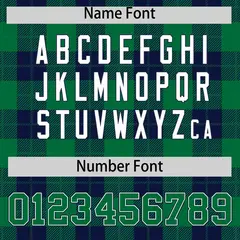 Green Navy Plaid Authentic Baseball Jersey 4
