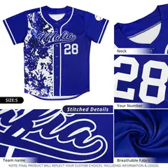 Green Navy Split Graffiti Raglan Sleeve Baseball Jersey 5