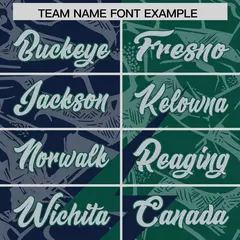 Green Navy Split Lightning Pattern Football Jersey 3