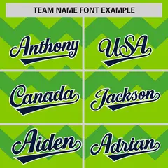 Green Navy-White Ripple Design Authentic Baseball Jersey 4