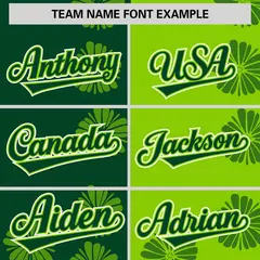 Green Neon Green Split Flower Graffiti Baseball Jersey 3