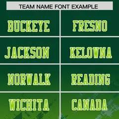 Green Neon Green Star Gradient Flag Football Jersey 3