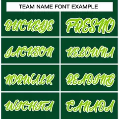 Green Neon Green-White Varsity Full-Snap Letterman Jacket 3