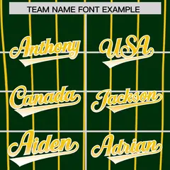 Green Oakland City Silhouette Baseball Jersey 3
