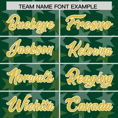 Green Old Gold All Star Graffiti Pattern Football Jersey 3