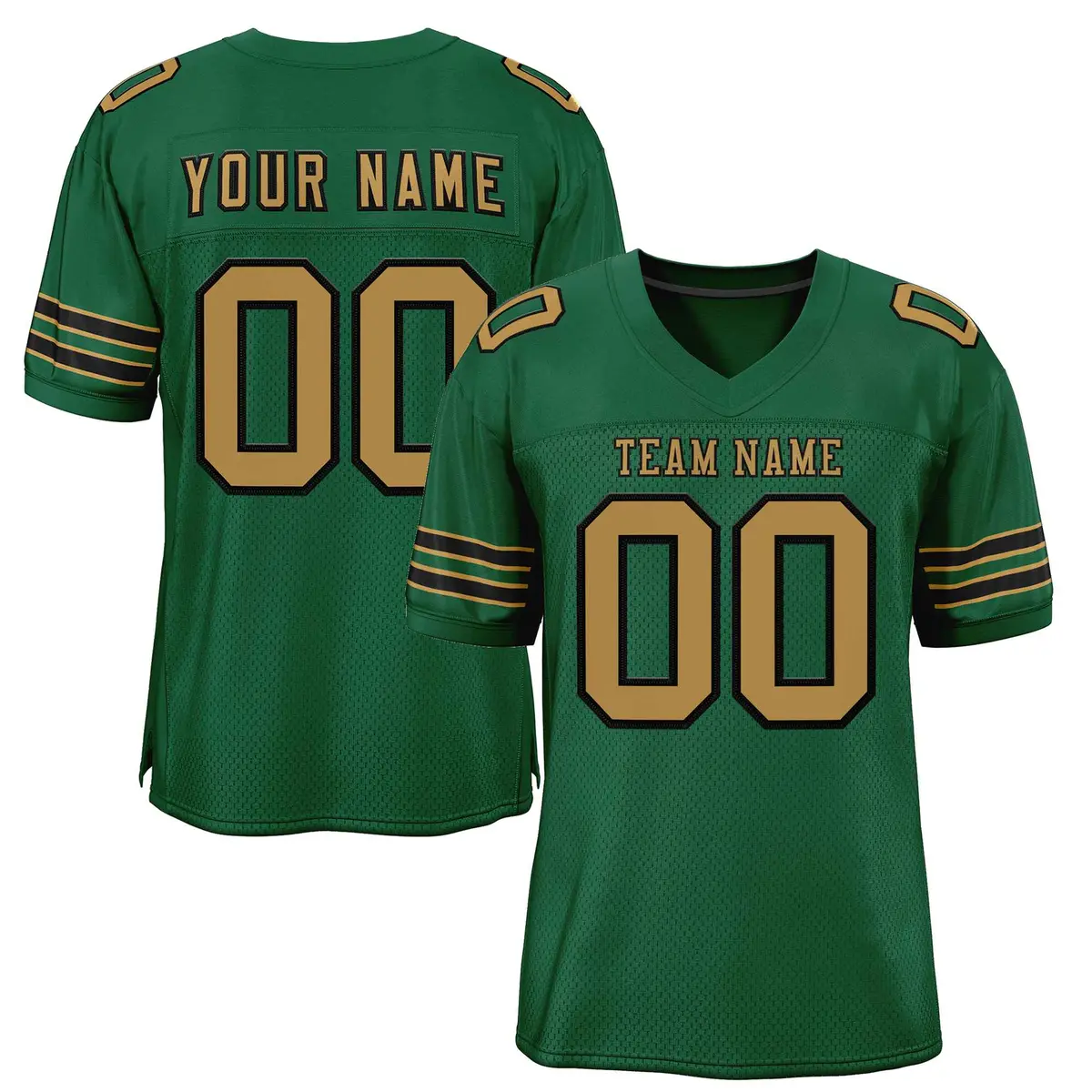Green Old Gold Black Classic Style Authentic Football Jersey