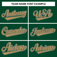 Green Old Gold-Black Varsity Full-Snap Letterman Jacket 5