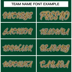Green Old Gold-Black Varsity Full-Snap Letterman Jacket 5