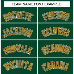 Green Old Gold Black-White Classic Hockey Jersey 3