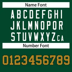 Green Old Gold Black-White Classic Hockey Jersey 3