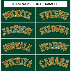 Green Old Gold Black-White Classic Hockey Jersey 3