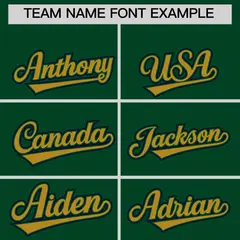 Green Old Gold Navy Sleeve Flag Lace Baseball Jersey 3