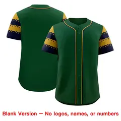 Green Old Gold Navy Sleeve Flag Lace Baseball Jersey 7