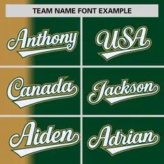 Green Old Gold Pinstripe Gradient Baseball Jersey 3