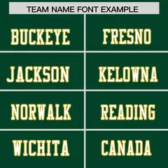 Green Old Gold Shoulder Cut Two-Tone Flag Football Jersey 3