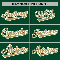 Green Old Gold-White Full-Snap Varsity Letterman Jacket 5