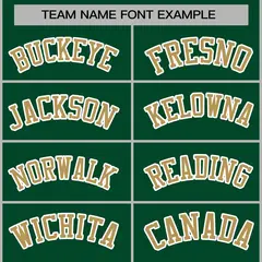 Green Old Gold-White Full-Snap Varsity Letterman Jacket 5
