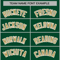 Green Old Gold-White Full-Snap Varsity Letterman Jacket 5