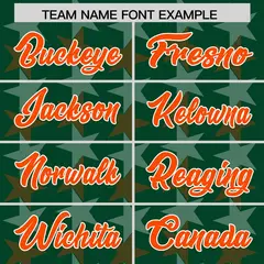 Green Orange All Star Graffiti Pattern Football Jersey 3