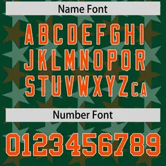 Green Orange All Star Graffiti Pattern Football Jersey 4