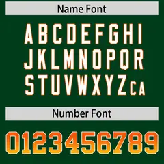 Green Orange and Gold Sides Gradient Fashion Football Jersey 4