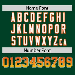Green Orange-Gold Gradient Side Authentic Baseball Jersey 4