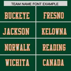 Green Orange Shoulder Cut Two-Tone Flag Football Jersey 3