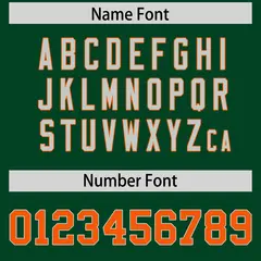 Green Orange Shoulder Cut Two-Tone Flag Football Jersey 4